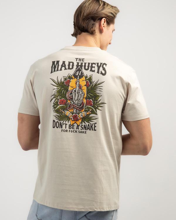 The Mad Hueys Men's Don't Be A Snake T-Shirt in Grey