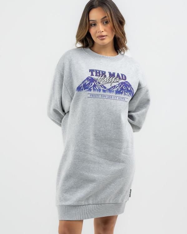 The Mad Hueys Women's Frosty Tips Crew Dress in Grey