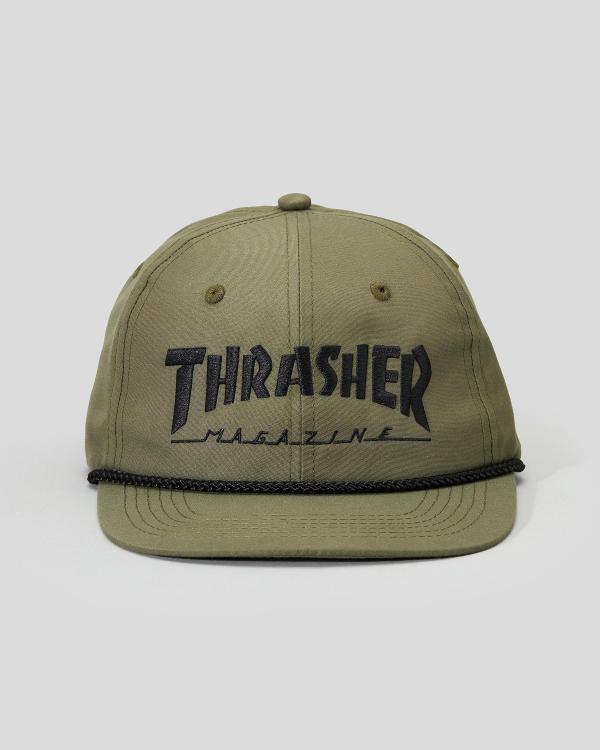 Thrasher Men's Rope Snapback Cap in Green