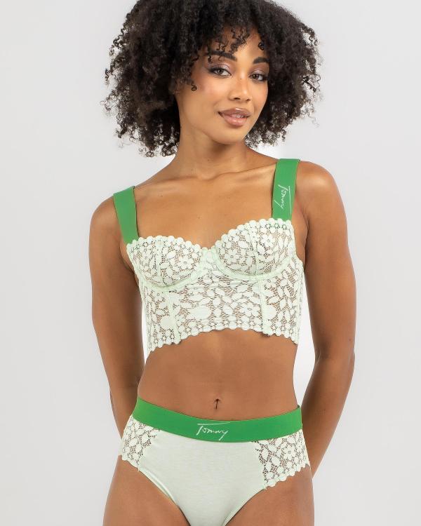 Tommy Hilfiger Women's Signature Corset Underwear in Green