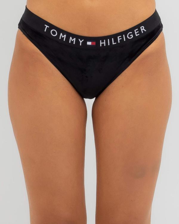 Tommy Hilfiger Women's Velour Bikini Brief in Black