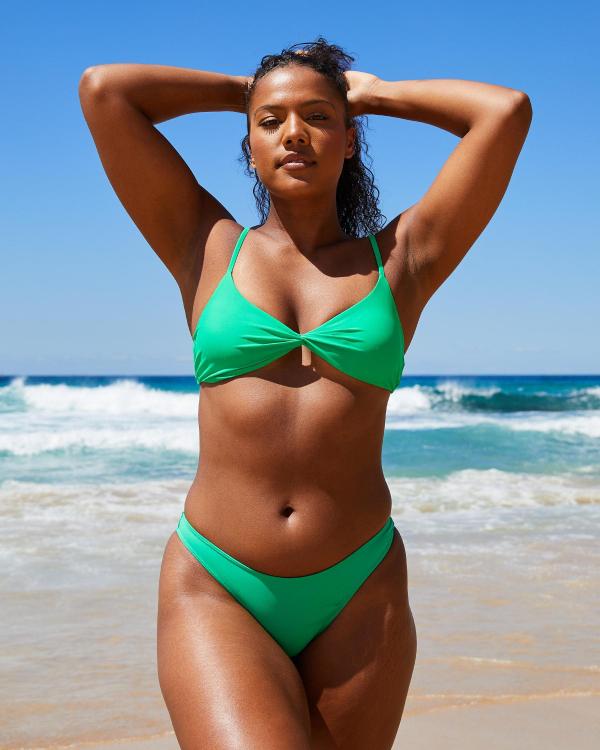 Topanga Women's Kenny Twist Bralette Bikini Top in Green