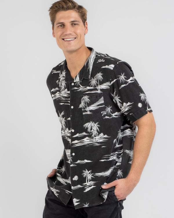 Town & Country Surf Designs Men's Island Time Short Sleeve Shirt in Black