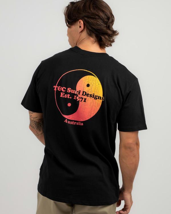 Town & Country Surf Designs Men's Retro Twin T-Shirt in Black