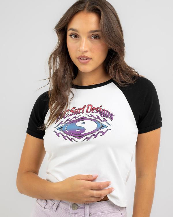 Town & Country Surf Designs Women's North Shore Baby T-Shirt in White