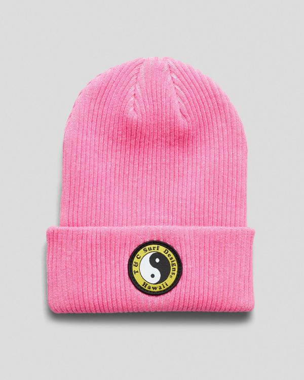 Town & Country Surf Designs Women's Og Cotton Beanie Hat in Pink