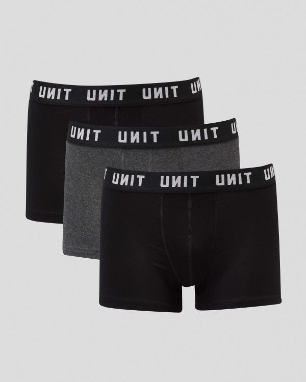Unit Men's Short Bamboo Trunks Underwear in Black