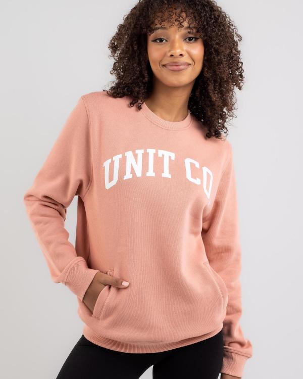 Unit Women's Frat Club Crew Sweater in Pink