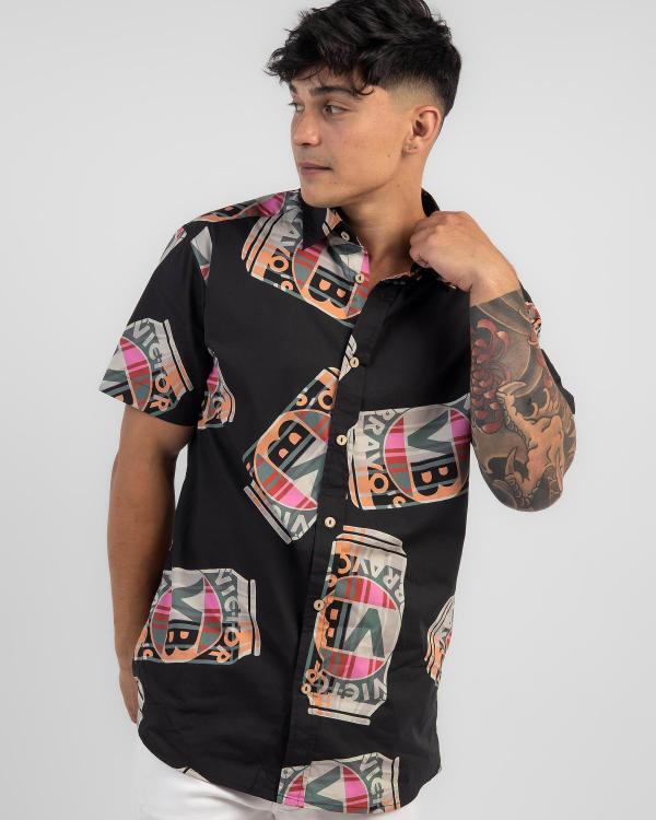 Victor Bravo's Men's Bravo's Tin Short Sleeve Shirt in Black