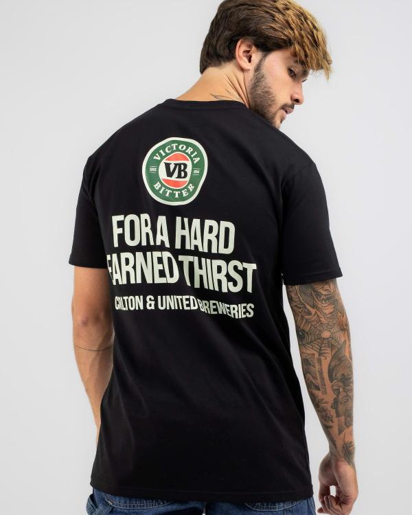 Victor Bravo's Men's Hard Earned Thirst T-Shirt in Black