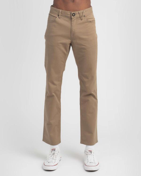 Volcom Men's Solver Lite 5 Pocket Pants in Natural
