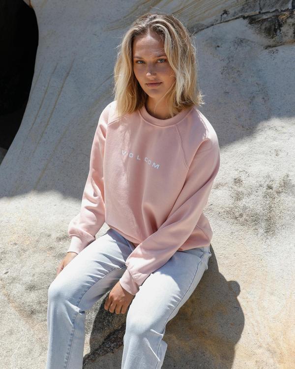 Volcom Women's Get More Ii Sweatshirt in Pink