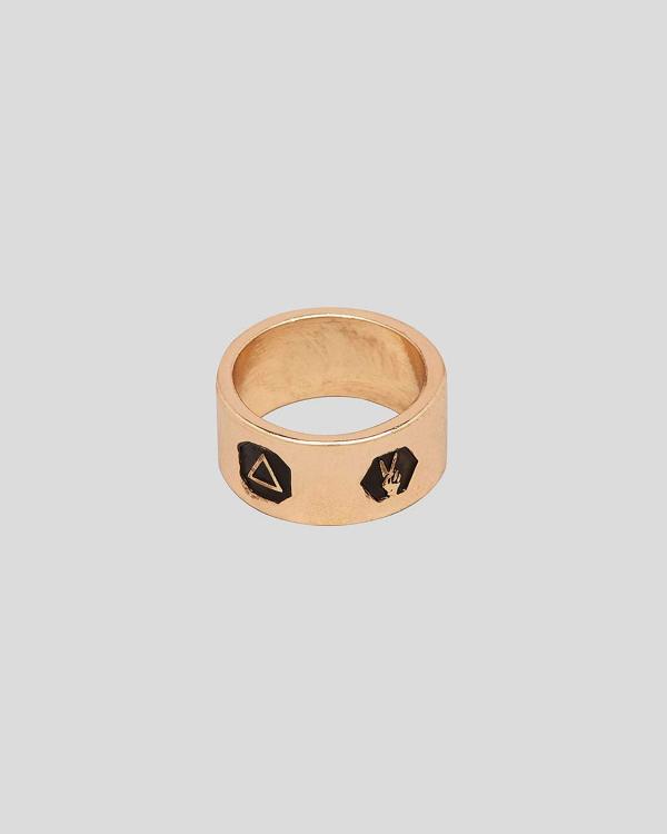 WFTW Boy's Triple Symbol Band Ring in Gold