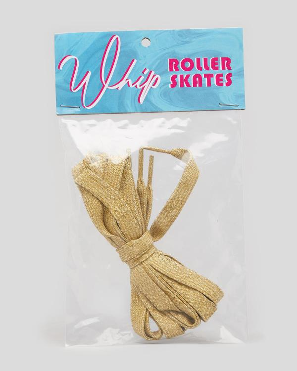 Whip Roller Skates Girl's Roller Skate Laces in Gold