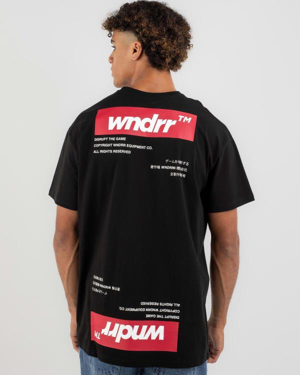 Wndrr Men's Hard Copy T-Shirt in Black