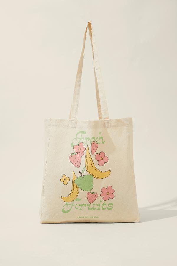 Cotton On Foundation - Foundation Body Recycled Tote Bag - Fresh fruits