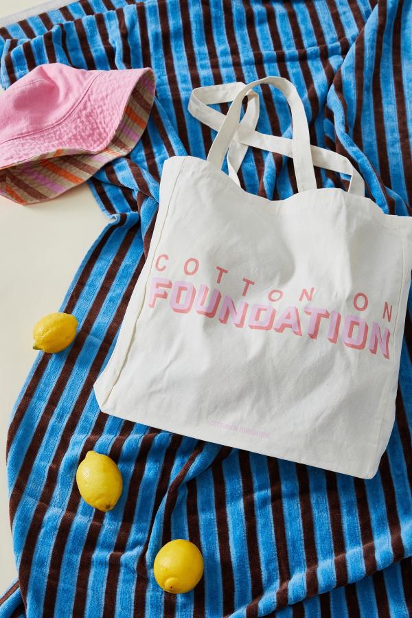Cotton On Foundation - Foundation Body Recycled Tote Bag - Logo peach ombre