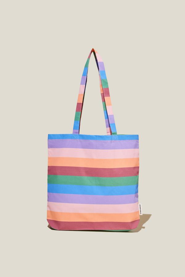 Cotton On Foundation - Foundation Kids Tote Bag - Rainbow stripe