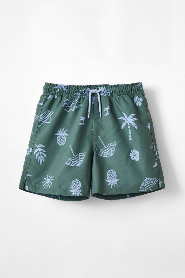 Cotton On Kids - Bailey Board Short - Swag green/beach club