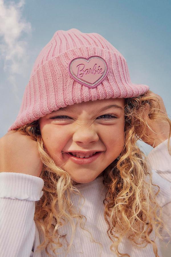 Cotton On Kids - Barbie Kids Fisherman Beanie - Lcn mat barbie/pink logo