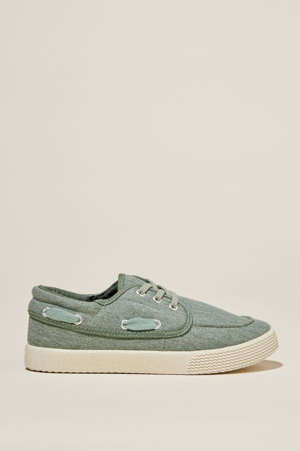 Cotton On Kids - Billy Boat Shoe - Swag green