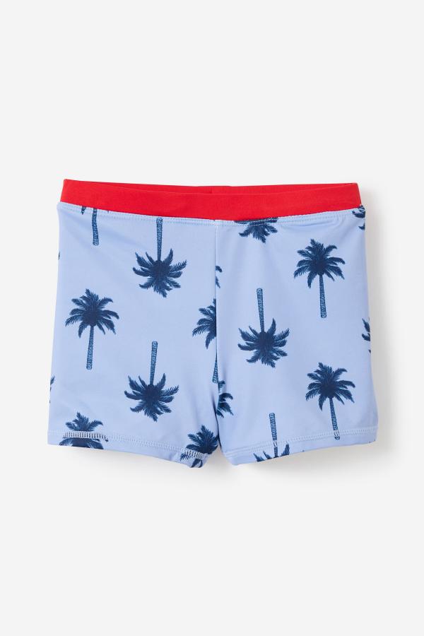 Cotton On Kids - Billy Boyleg Swim Trunk - Dusk blue/in the navy palm