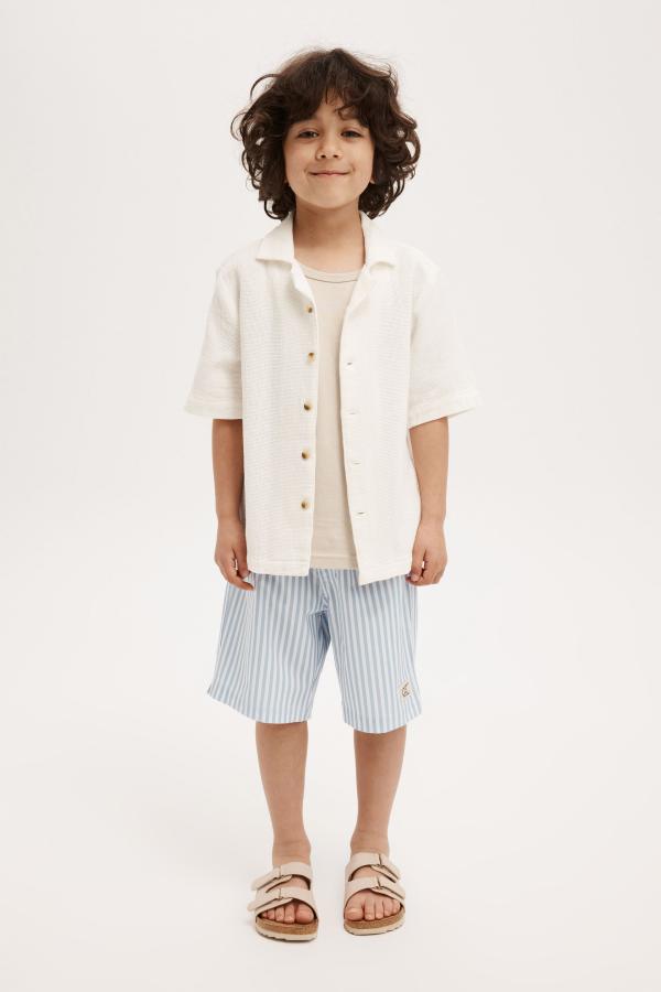 Cotton On Kids - Bobby Stretch Board Short - Dusk blue/white vertical stripe