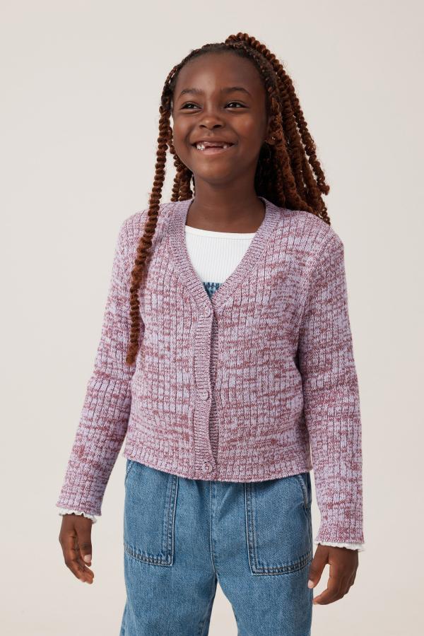 Cotton On Kids - Eliza Cardi - Lilac drop/vintage berry