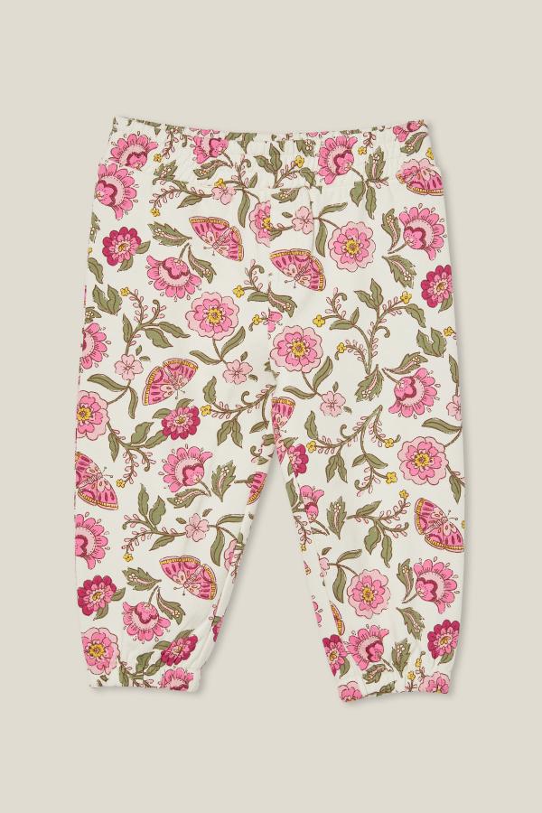 Cotton On Kids - Felix Trackpant - Vanilla/blush pink folkie floral