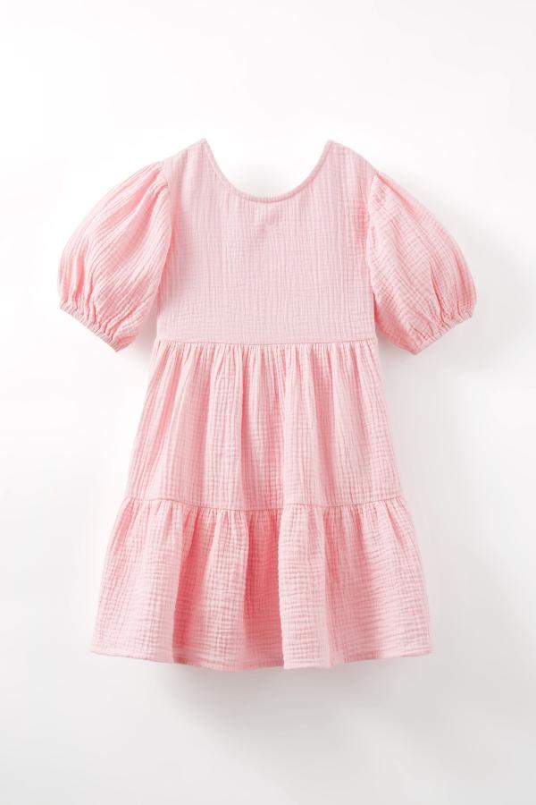 Cotton On Kids - Georgia Short Sleeve Dress - Blush pink