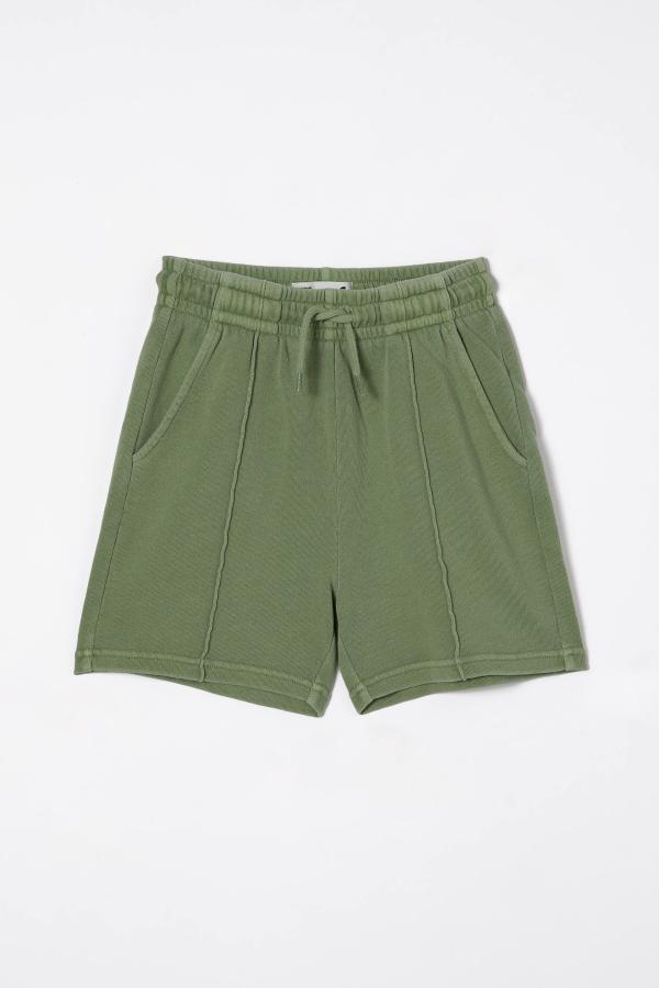 Cotton On Kids - Henry Slouch Short - Deep sage garment dye