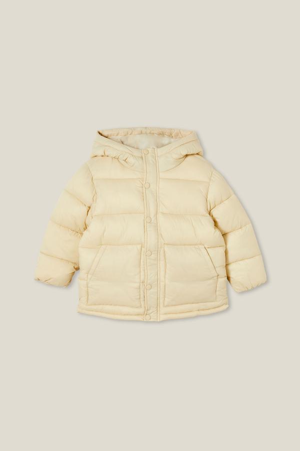 Cotton On Kids - Huntley Hooded Puffer Jacket - Rainy day