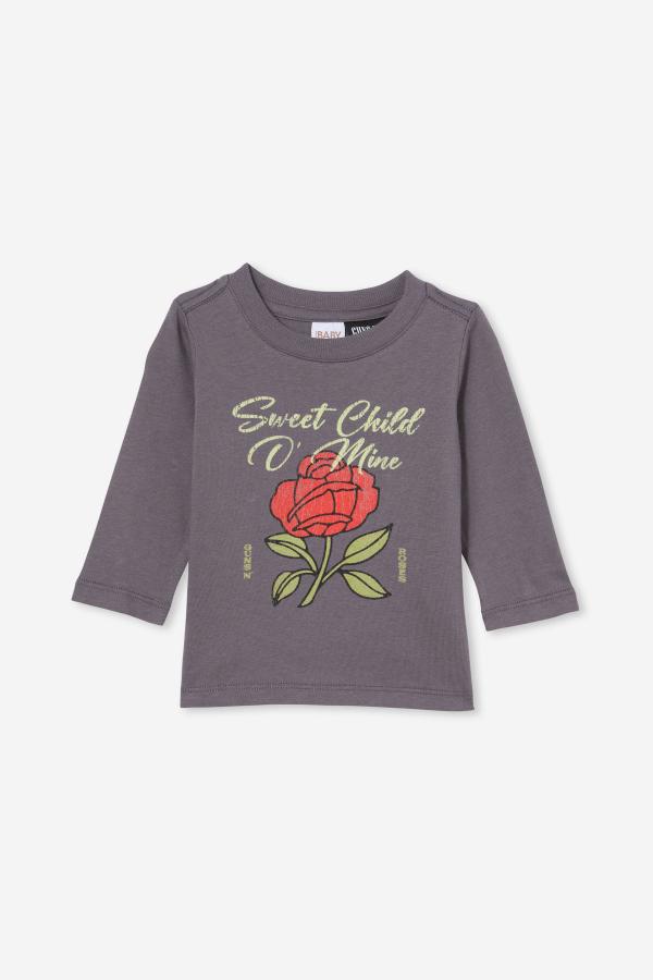 Cotton On Kids - Jamie Long Sleeve Tee-Lcn - Lcn bra rabbit grey/sweet child o mine rose