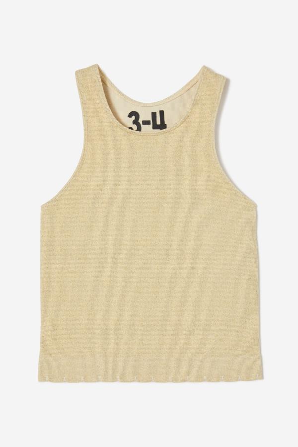 Cotton On Kids - Kali Seamfree Tank - Dark vanilla gold/scallop