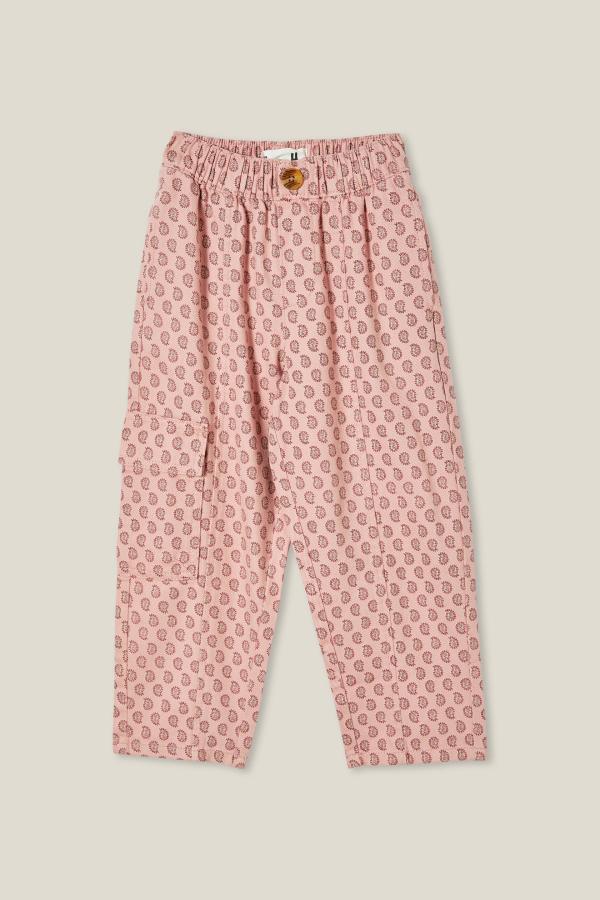 Cotton On Kids - Katie Cargo Pant - Marshmallow/perry paisley