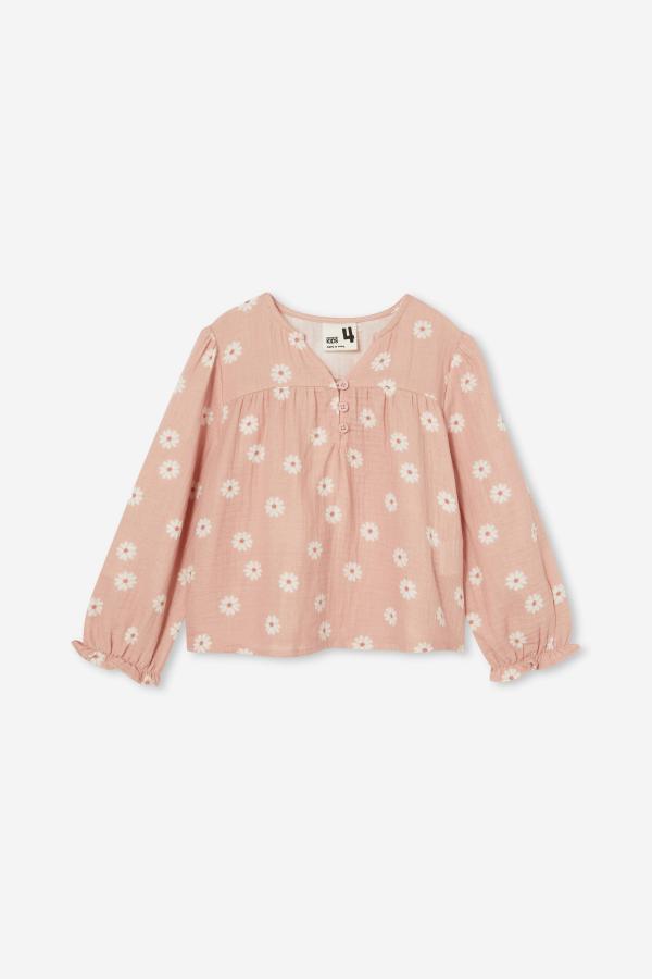 Cotton On Kids - Kaya Long Sleeve Top - Zephyr/demi daisy