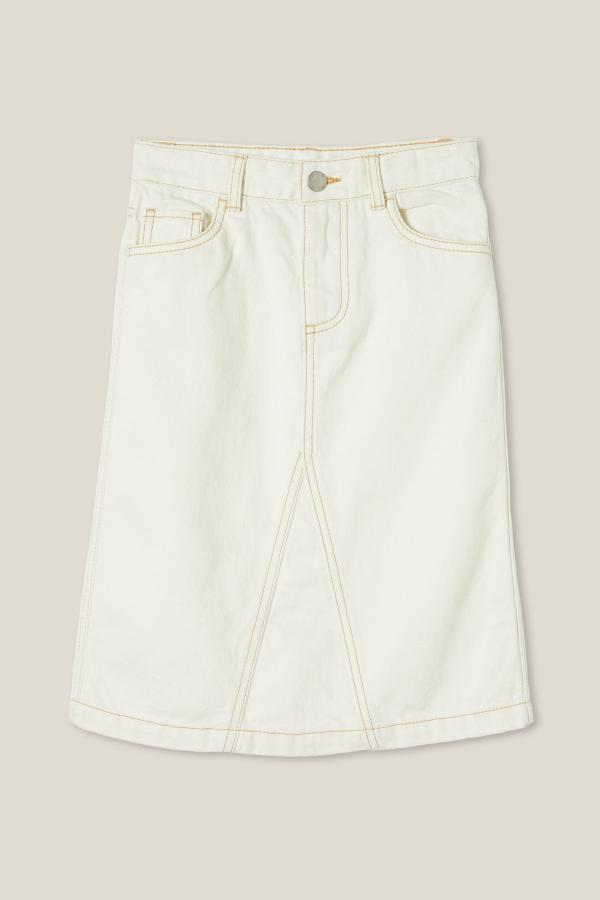 Cotton On Kids - Kendall Denim Skirt - Ecru