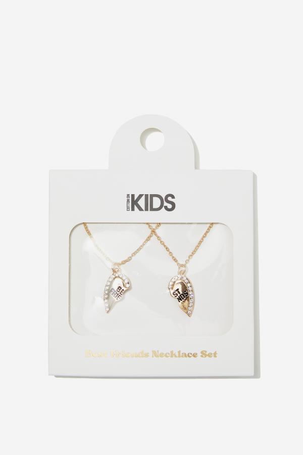 Cotton On Kids - Kids 2 Pk Necklaces - Best friends/gold heart