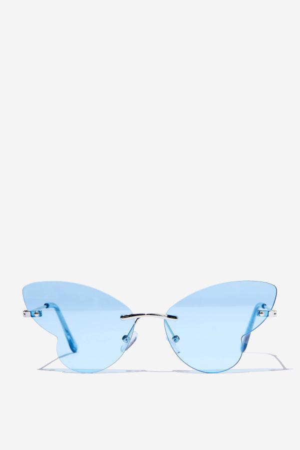 Cotton On Kids - Kids Betty Butterfly Metal Sunglasses - Dusk blue/silver