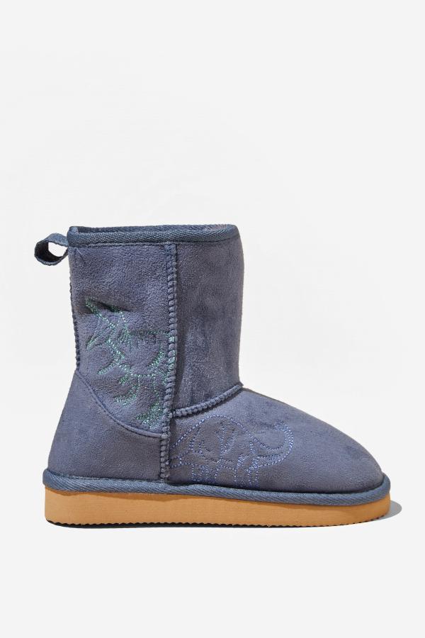 Cotton On Kids - Kids Home Boot - Steel/dino outline