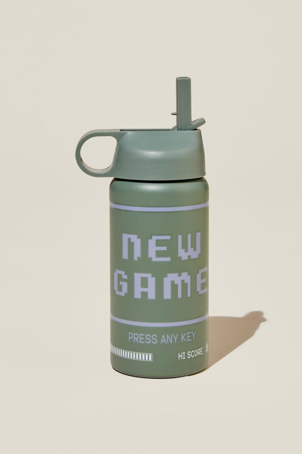 Cotton On Kids - Kids On-The-Go Drink Bottle - Swag green/new game