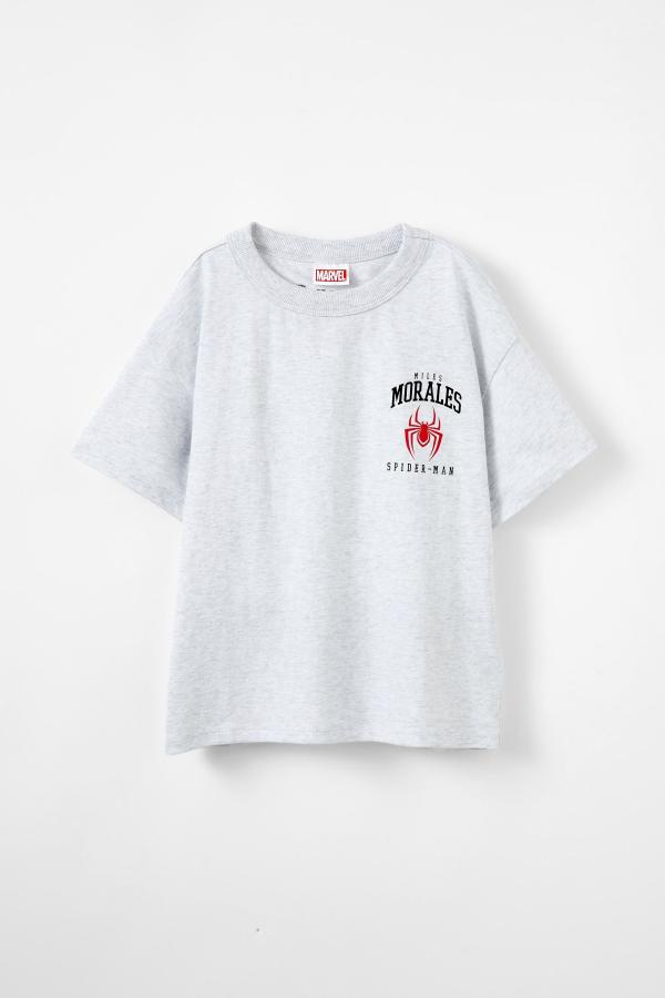 Cotton On Kids - License Drop Shoulder Short Sleeve Tee - Lcn mar snow marle/spiderman protector ny