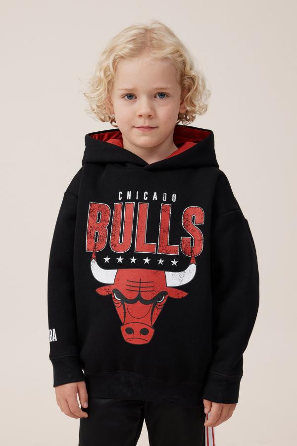 Cotton On Kids - License Emerson Hoodie - Lcn nba black/chicago bulls