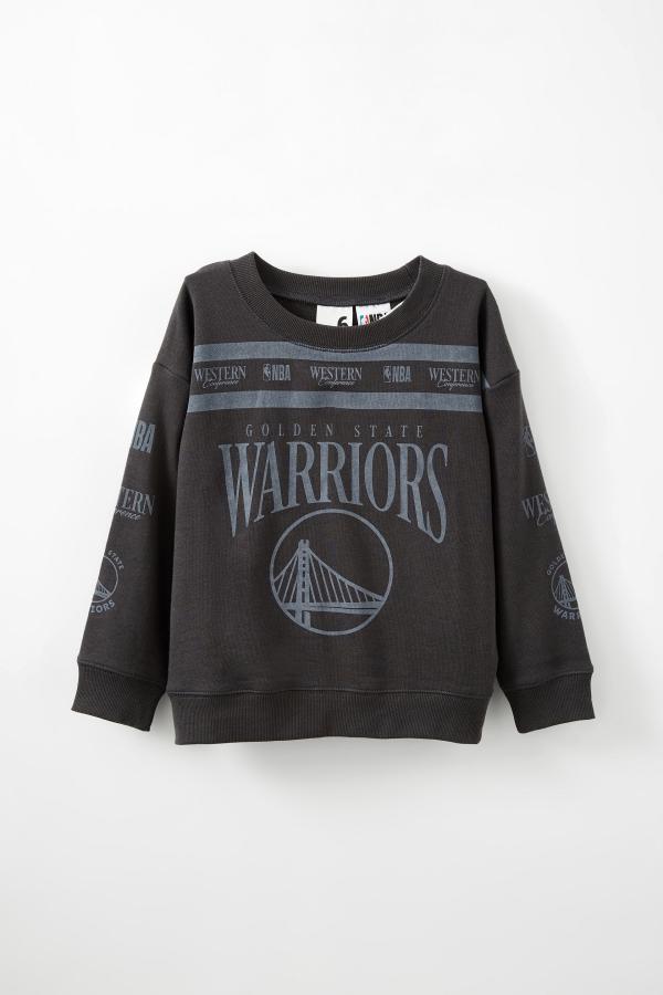 Cotton On Kids - NBA Felix Fleece Crew Neck - Lcn nba phantom/golden state warriors yardage