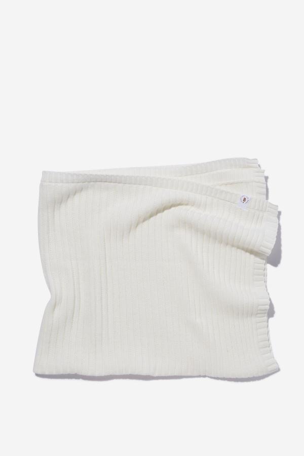 Cotton On Kids - Organic Knit Blanket - Milk