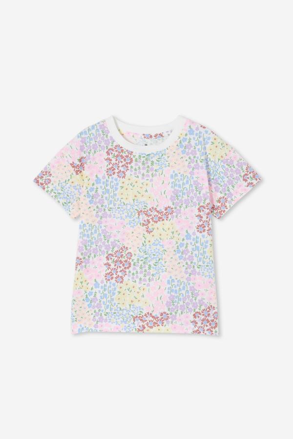 Cotton On Kids - Poppy Short Sleeve Graphic Print Tee - Vanilla/floral fields