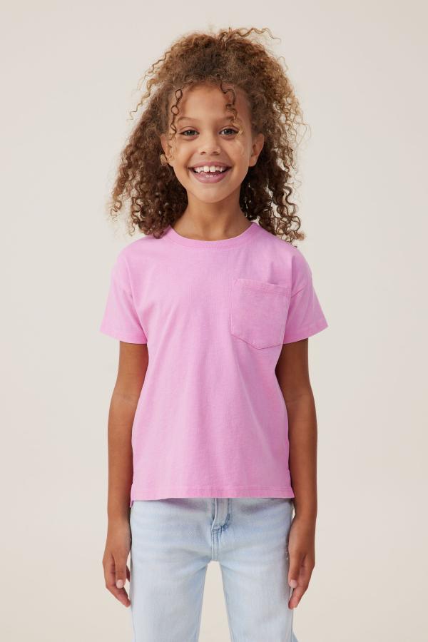 Cotton On Kids - Poppy Short Sleeve Print Tee - Pink gerbera/snow wash