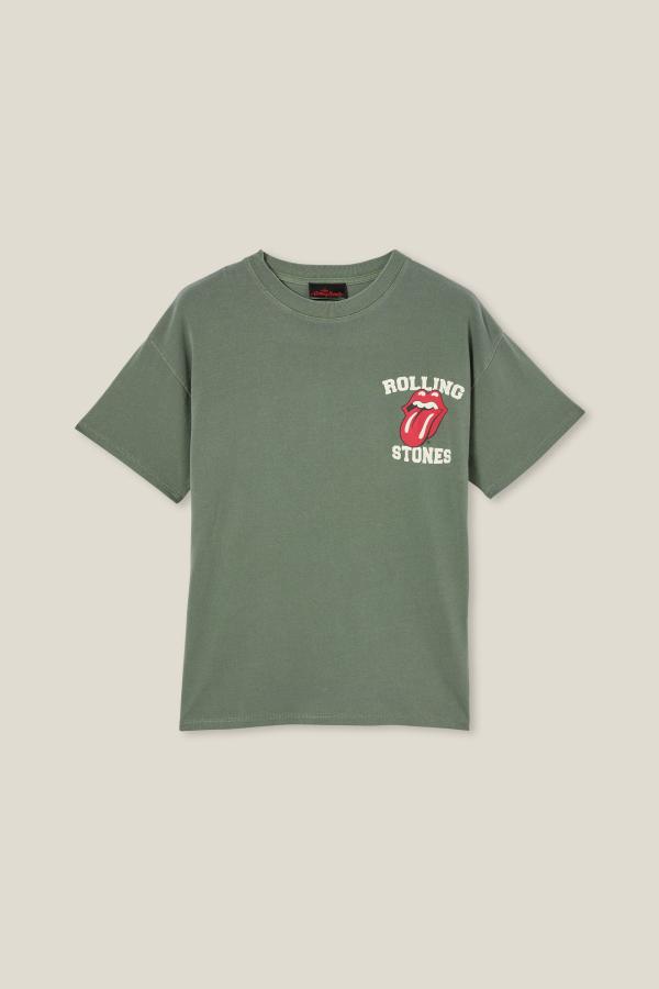 Cotton On Kids - Rolling Stones License Quinn Short Sleeve Tee - Lcn bra swag green/rolling stones