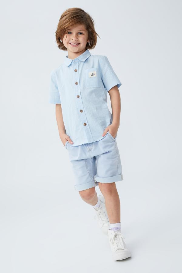 Cotton On Kids - Slouch Fit Short - Bells light blue