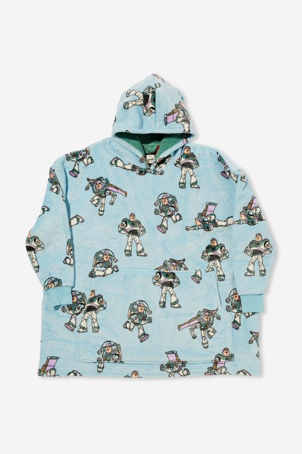 Cotton On Kids - Snugget Adults Oversized Hoodie Licensed - Lcn dis frosty blue buzz infinity